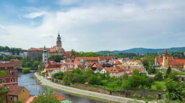 Çek Cumhuriyeti timelapse 4k Cesky Krumlov tarihi kent video lapse Time