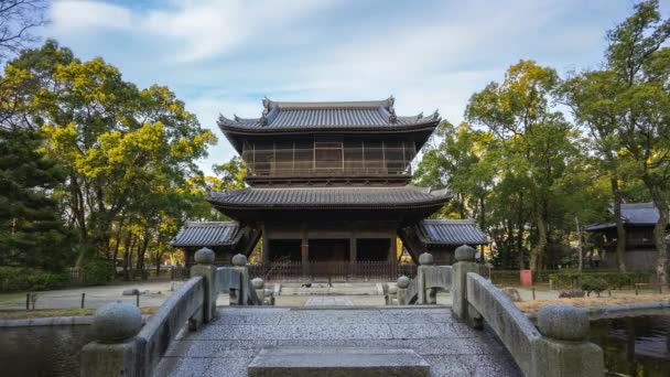 Timelapse Video Shofukuji Tempio Zen Fukuoka Giappone Time Lapse — Video Stock