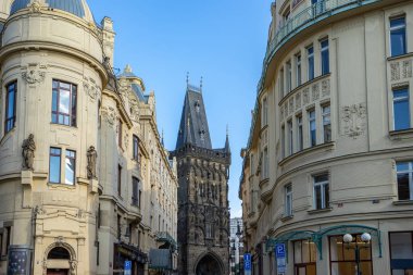 Barut Kulesi'nin landmark şehirde Prag, Çek Cumhuriyeti.