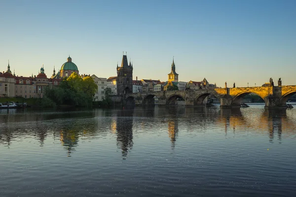 Башня Староместского Моста Видом Город Чешски — стоковое фото