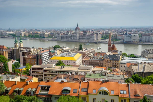 Budapest Panorama Budova Parlamentu Budapešti Maďarsko — Stock fotografie