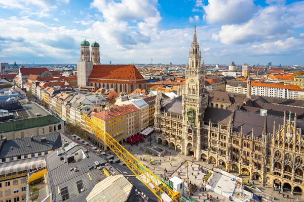 德国慕尼黑古城城市景观天际线 — 图库照片