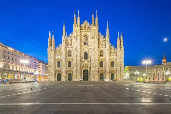 Katedra Mediolanie Placu Zmierzchu Mediolan Włochy — Zdjęcie stockowe