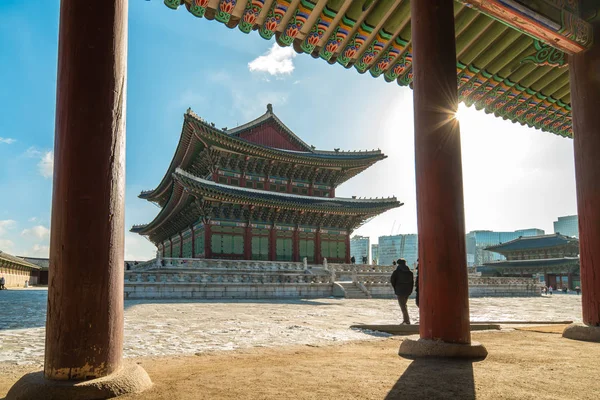 Wahrzeichen Des Gyeongbokgung Palastes Seoul Südkorea — Stockfoto