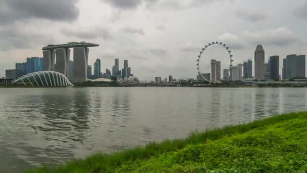 Marina Barrage Giorno Alla Notte Intervallo Tempo Singapore — Video Stock