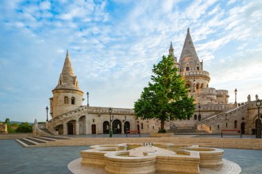 Kule Fisherman's Bastion Budapest City, Macaristan.