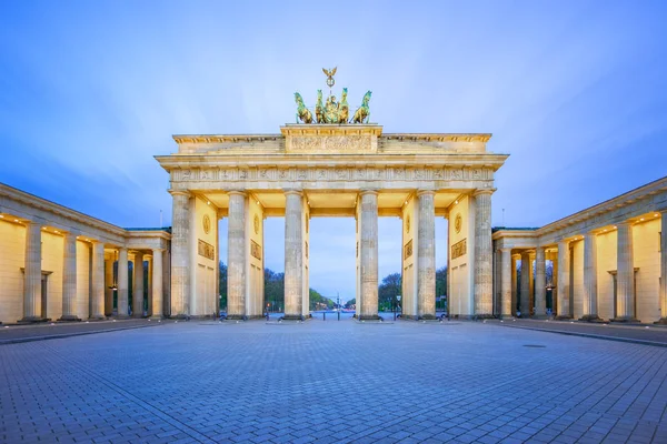 Monumentet Brandenburger Tor Natten Berlin City Tyskland — Stockfoto