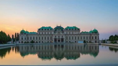 Viyana, Avusturya zaman atlamalı 4k Belvedere Timelapse Müzesi