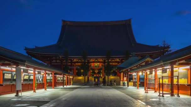 Lapso Tiempo Tokio Japón Del Emblemático Templo Sensoji Tokio Japón — Vídeo de stock