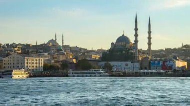 Istanbul şehir manzarası Yeni Cami Cami Istanbul, Türkiye'de manzaralı
