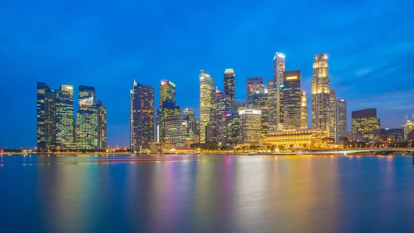 Panorama Vista Horizonte Cidade Singapura — Fotografia de Stock