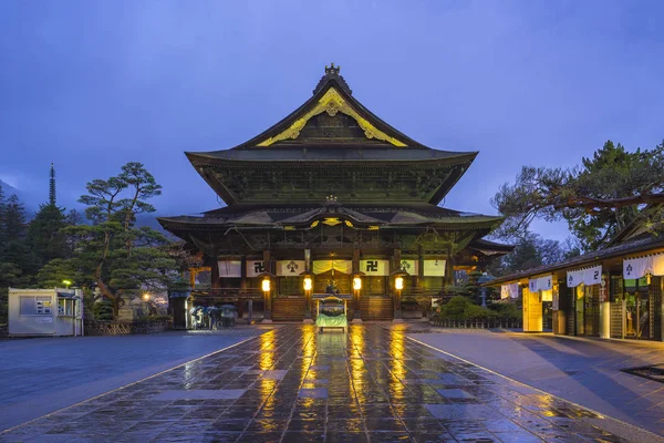 Temple Zenkoji Nuit Nagano Japon — Photo