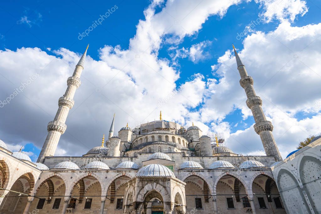 Sultan Ahmed or Blue mosque in Istanbul, Turkey.