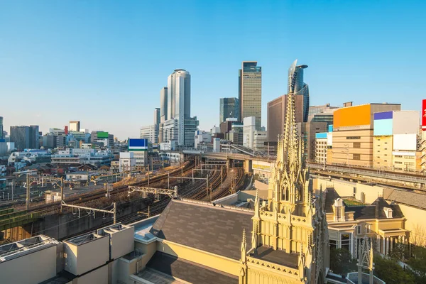 Linha do horizonte da paisagem urbana de Nagoya no Japão — Fotografia de Stock