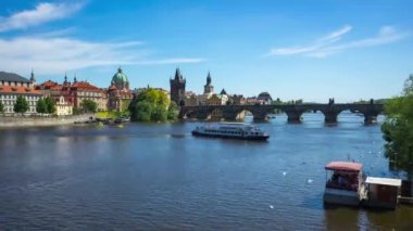 Prag City, Çek Cumhuriyeti Prague Old Town zaman lapse Charles Köprüsü