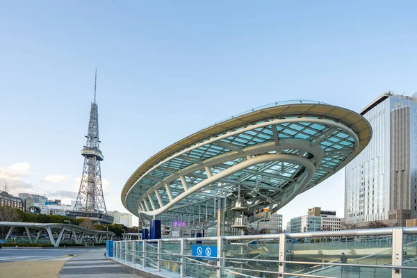 Paisagem urbana de Nagoya com edifícios históricos em Nagoya, Japão — Fotografia de Stock