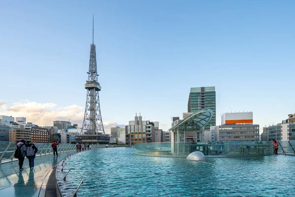 Paisagem urbana de Nagoya com edifícios históricos em Nagoya, Japão — Fotografia de Stock