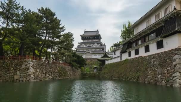 Time Lapse Video Del Castillo Kokura Kitakyushu Japón Timelapse — Vídeos de Stock