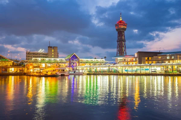 Porto de Hakata à noite em Hakata, Prefeitura de Fukuoka, Japão — Fotografia de Stock