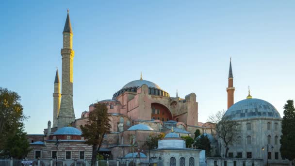 Istanbul Hagia Sofia Wideo Timelapse Turcji — Wideo stockowe