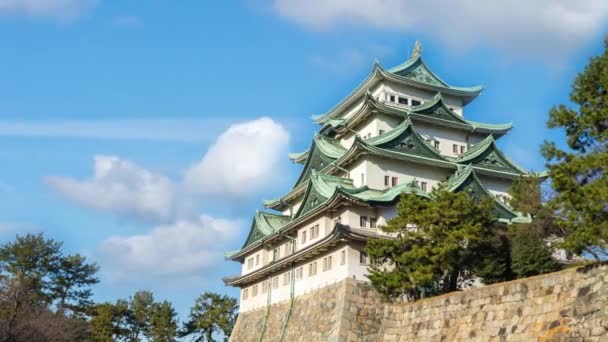 Tidsfördröjning Video Nagoya Castle Nagoya Japan — Stockvideo
