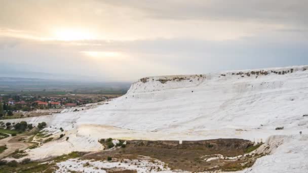 Video Čase Pamukkale Bavlněném Hradě Denizli Turecko — Stock video