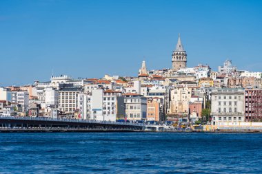Türkiye'de Galata Kulesi manzaralı İstanbul silueti
