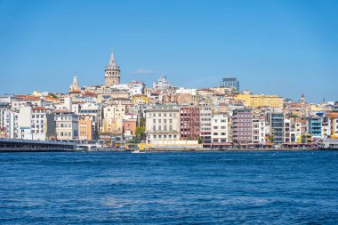Türkiye'de Galata Kulesi manzaralı İstanbul silueti