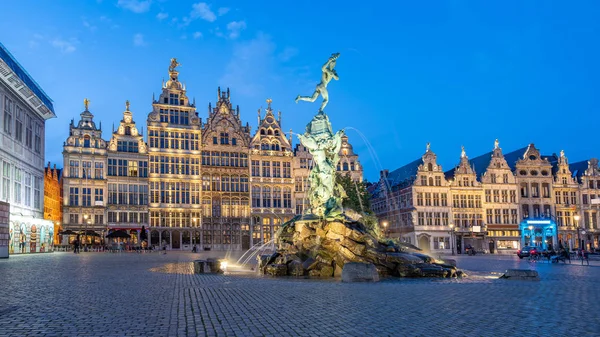 Guildhalls of Grote Markt of Antwerp in Belgium — Stock Photo, Image