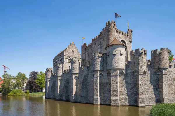 Gravensteen hrad Ghent v Belgii — Stock fotografie