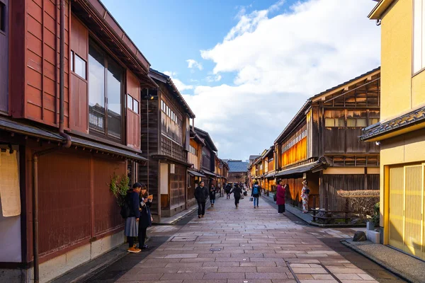 Higashichaya gamla stan i Kanazawa, Japan — Stockfoto