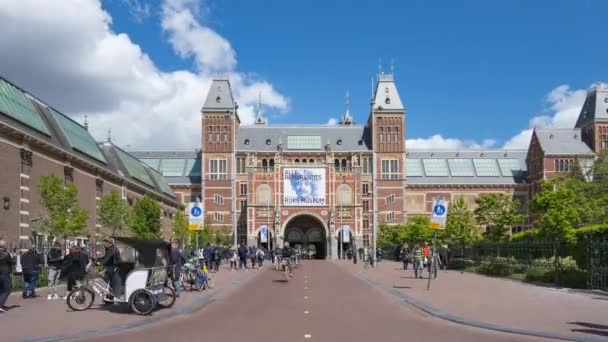 Amsterdã Holanda Maio 2019 Rijksmuseum Museu Nacional Holandês Cidade Amsterdã — Vídeo de Stock