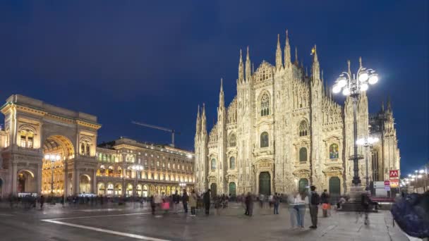 이탈리아 밀라노에 피아자델 두오모의 — 비디오