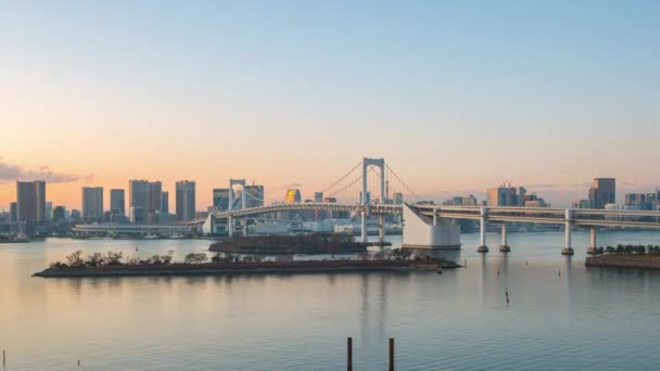 Dag Till Natt Förfaller Med Utsikt Över Tokyo Skyline Japan — Stockvideo