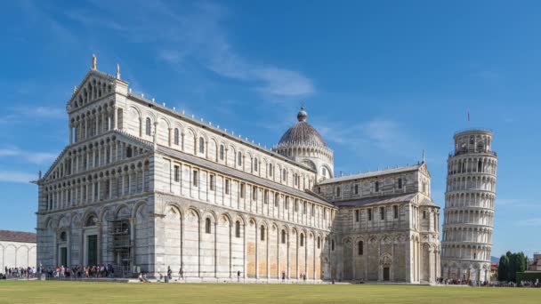 Katedral Pisa Dengan Menara Miring Pisa Italia — Stok Video