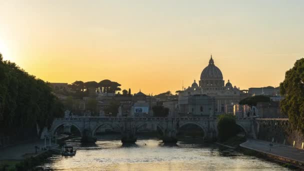 Ρώμη Ορίζοντα Θέα Την Πόλη Του Βατικανού — Αρχείο Βίντεο