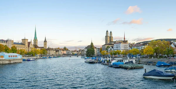 Panorama Utsikt Över Staden Zürich Skyline Schweiz — Stockfoto