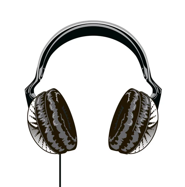 Fones de ouvido isolados no fundo branco. Ilustrações De Stock Royalty-Free