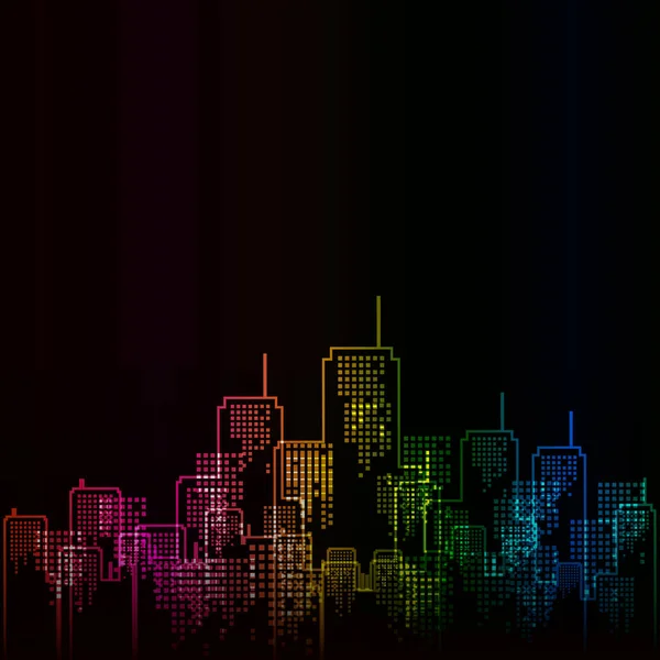 Fundo abstrato urbano em cores do arco-íris . Vetor De Stock