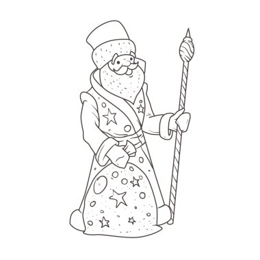 Noel Baba boyama kitabı için çizimi.