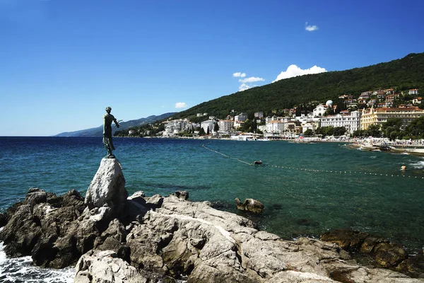 Opatija 100 Yaşayanların Iklim Deniz Spa Güneybatısında Rijeka Biridir Opatija — Stok fotoğraf