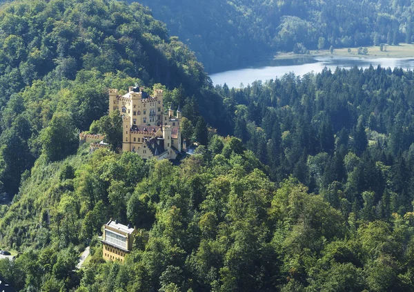 Castelo Hohenschwangau Fica Frente Castelo Neuschwanstein Schwangau Baviera — Fotografia de Stock