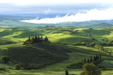 Tuscany, Orta Italya'nin bir güzel, fotojenik manzara olduğunu