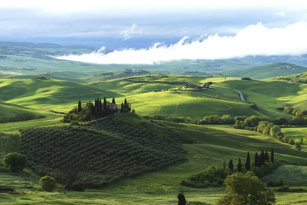 Toscane Est Beau Paysage Très Photogénique Dans Centre Italie — Photo