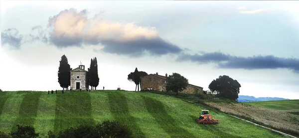 Toscana Uma Paisagem Bonita Muito Fotogênica Centro Itália — Fotografia de Stock