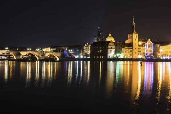 Puente Carlos Puente Pie Más Antiguo Sobre Río Moldava Praga — Foto de Stock