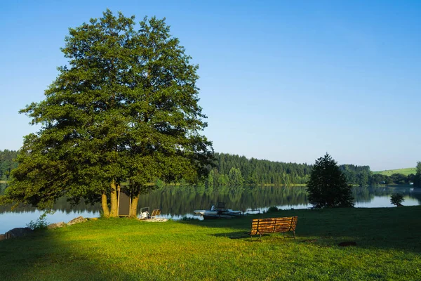 Ein Schöner Teich Inmitten Des Böhmisch Mährischen Hochlandes — Stockfoto