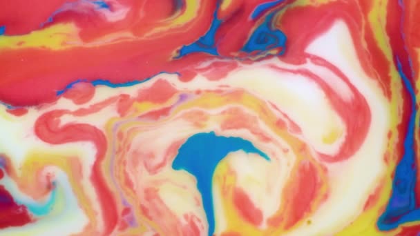 Abstracte achtergrond. Vloeibare inktkleuren mengen Burst Swirl vloeistof — Stockvideo