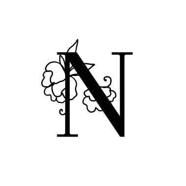 Vektör çiçek mektup