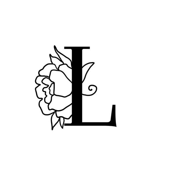 Lettre florale vectorielle — Image vectorielle